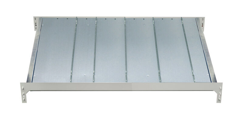 Zusatzebene für Kanbanregal MULTIplus150, 1000 x 800, verzinkt, mit Trenn- und Seitenführungen