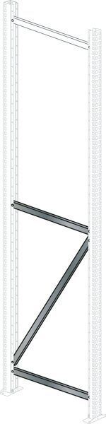 W 100-Horizontale, 553 mm, verzinkt, für Rahmentiefe 600 mm