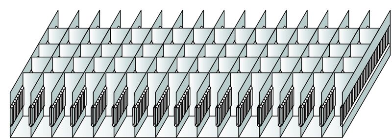 Schlitzwannen-Set 6 für Schubladenhöhe 200 mm