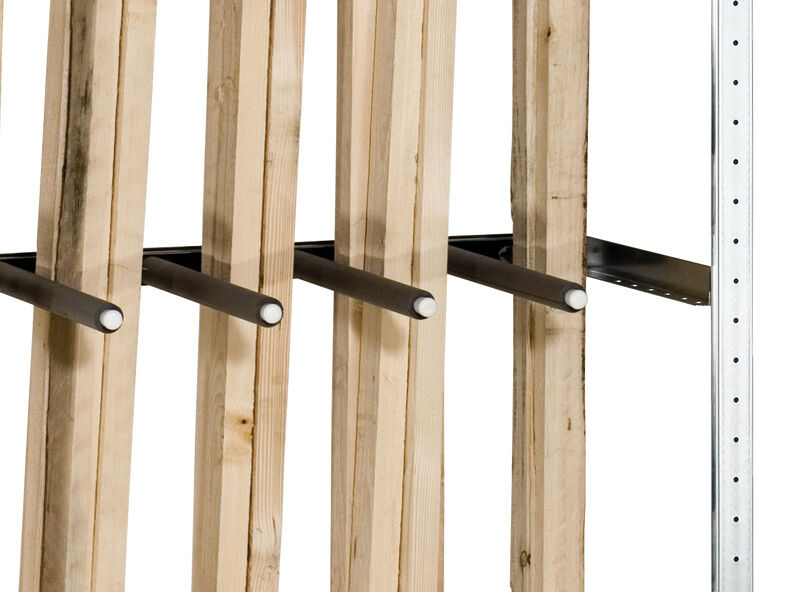 Grundregal, Langgutregal MULTIplus150, 2000 x 1000 x 500 mm (HxBxT), verzinkt, 1 Fachboden, mit 2 Stück Universalsätzen mit je 4 Unterteilungsrohren 400 mm (HxBxT)
