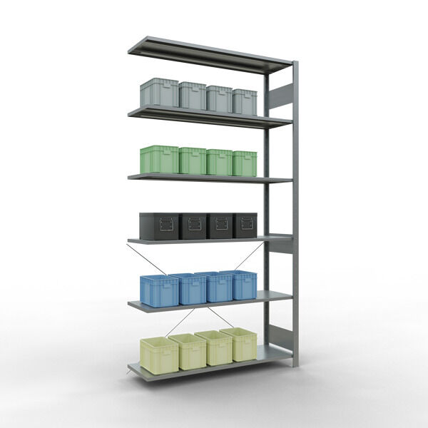 Stecksystem Anbauregal - 2500x1300x400 mm, Typ  150 kg