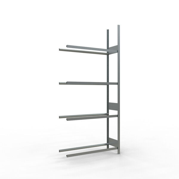 Anbauregal, Räder-/Reifenregal, 2750 x 1200 x 400 mm (HxBxT), verzinkt, 4 Lagerebenen á 150 kg Fachlast pro Ebene