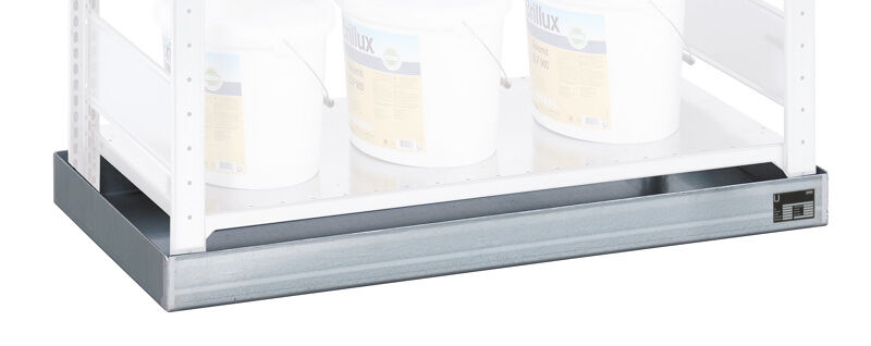 Auffangwanne für Anbauregal (AR), 1005 x 570 mm (HxBxT), verzinkt, 33 Liter