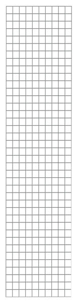 Drahtgitter-Seitenwand 1950 x 500 mm (H x T), glanzverzinkt