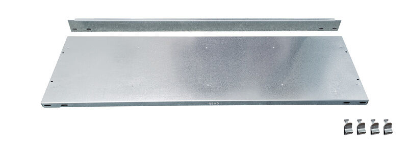 Zusatz-Fachboden MULTIplus85 1300 x 300, verzinkt, inkl. 4 Fachbodenträgern und Anschlagleiste
