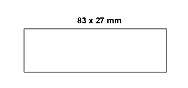 Etiketten (VE=24) passend für Etikettenklappe, Größe A-F