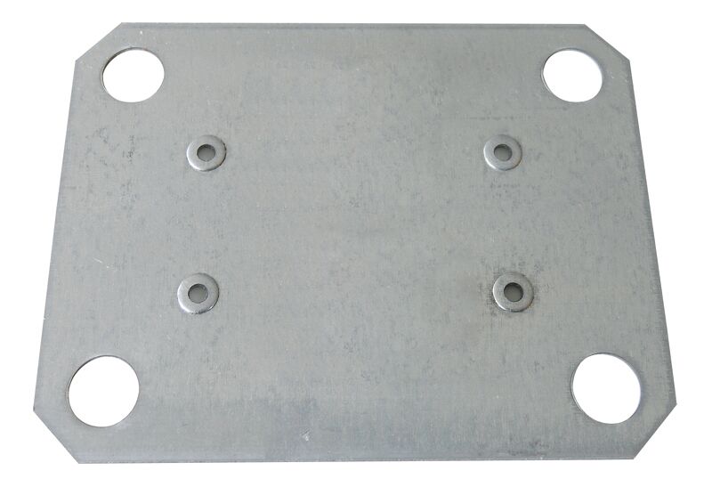 Unterlegplatte 2 mm (HxBxT) für MULTIplus Doppel-Klemmfuß, verzinkt