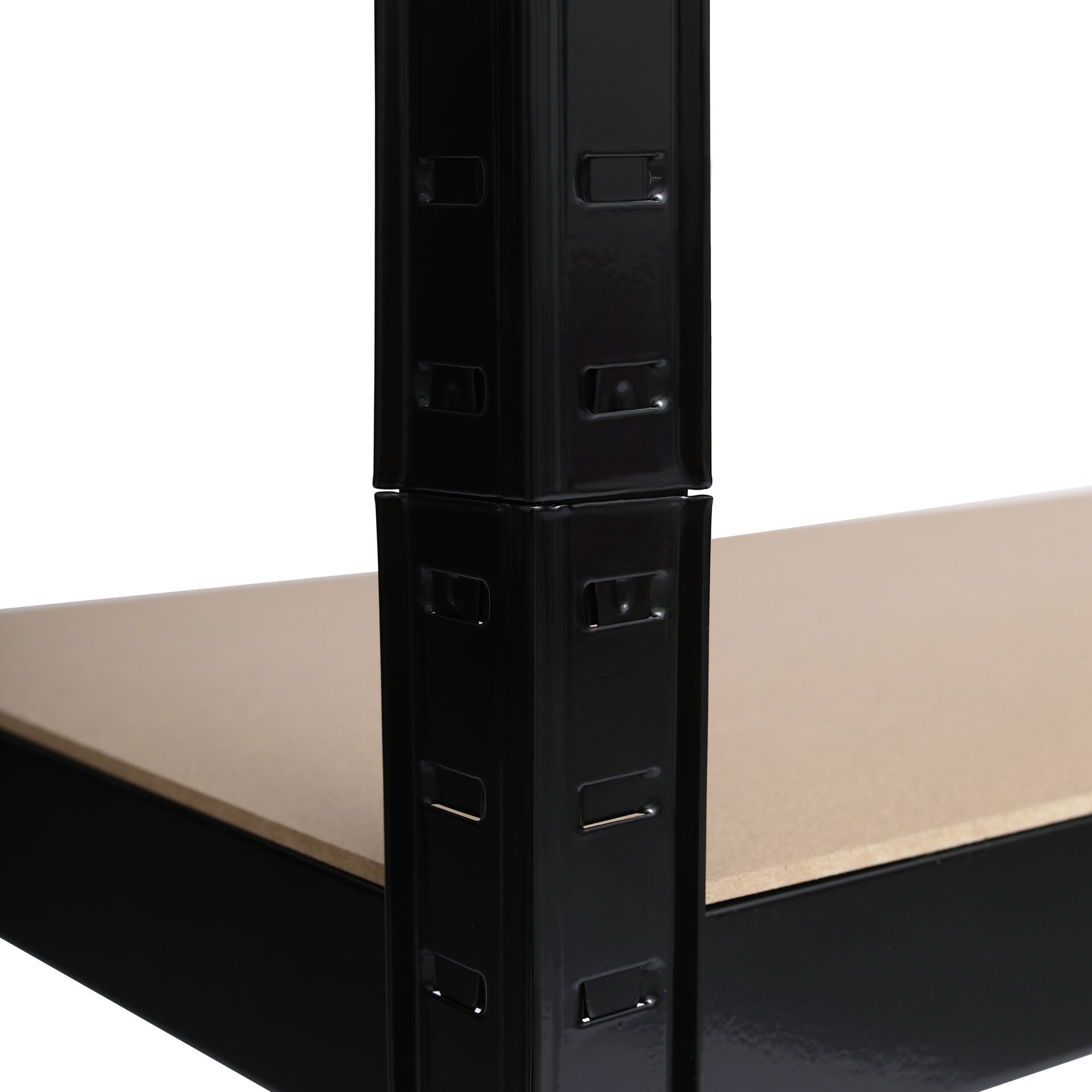 Schwerlastregal mit 4 MDF-Böden, 180x90x40 cm (HxBxT), 90 Kg Traglast pro Boden, schwarz