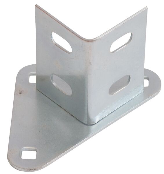 Doppel-Stahlfuß für Winkelprofil 35x35 und 40x40 mm, verzinkt