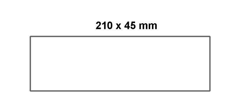 Papier-Etiketten für Euro-Stapelkästen 45 x 210 mm (H x B), weiß