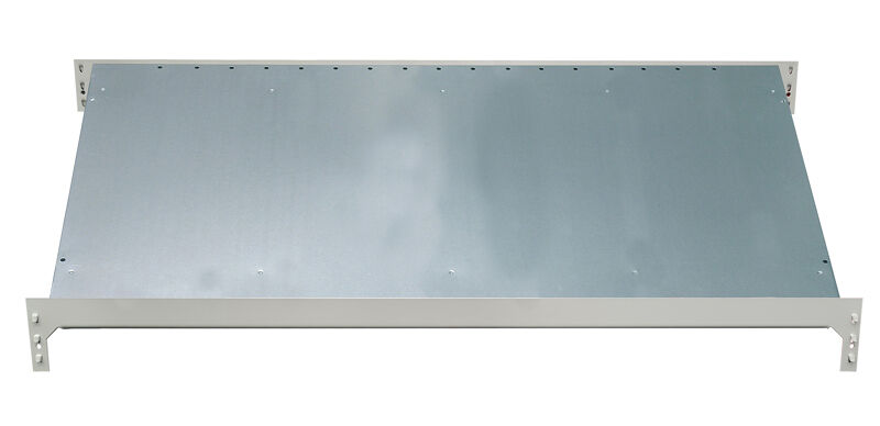 Zusatzebene für Schrägbodenregal L MULTIplus150, 1300 x 600, verzinkt/RAL 7035 lichtgrau