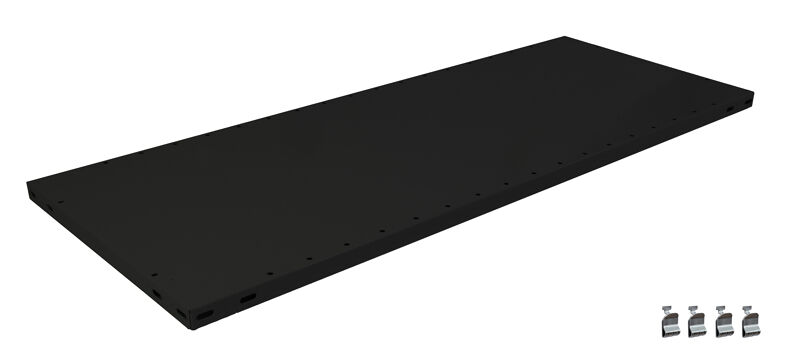 Zusatz-Fachboden MULTIplus150, 1000x 500mm, schwarz, inkl. 4 Fachbodenträgern