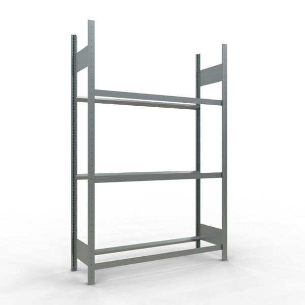 Grundregal, Räder-/Reifenregal, 2000 x 1300 x 400 mm (HxBxT), verzinkt, 3 Lagerebenen á 150 kg Fachlast pro Ebene