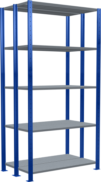 Stecks.Doppelgrundregal Typ 150 2000x1000x2x300 mm RAL 2x5 Böden