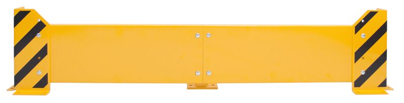 Rammschutzwand für Doppelregale, 400 x (1100+200+1100) mm (H x B), gelb/schwarz