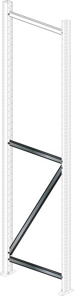 W 100-Diagonale, 1207 mm, verzinkt, für Rahmentiefe 1200 mm