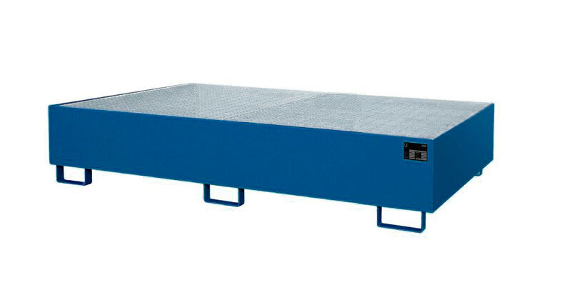 Regalwanne 2650x1300x300 mm, mit  Gitterrost, 540 Liter, RAL 5010 enzianblau