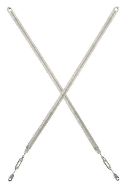 K 3000, Kreuzstrebe 750 mm für Ständerhöhe bis 2500 mm, inkl. Spannschlösser und Schrauben, verzinkt