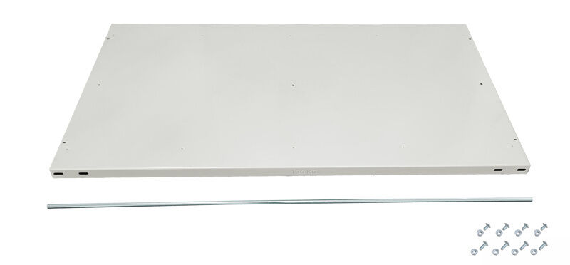 Zusatz-Fachboden MULTIplus150 1300 x 600, RAL 7035 lichtgrau, inkl. 4 Schrauben + Muttern und Mittelanschag