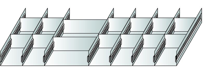Schlitzwannen-Set 1 für Schubladenhöhe 100 mm