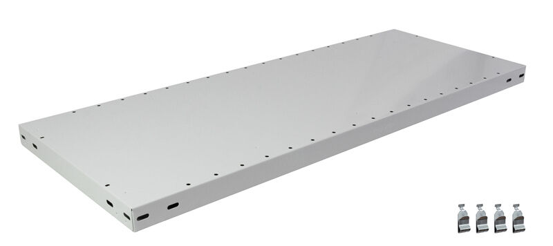 Zusatz-Fachboden MULTIplus250 1300 x 500, RAL 7035 lichtgrau, inkl. 4 Fachbodenträgern