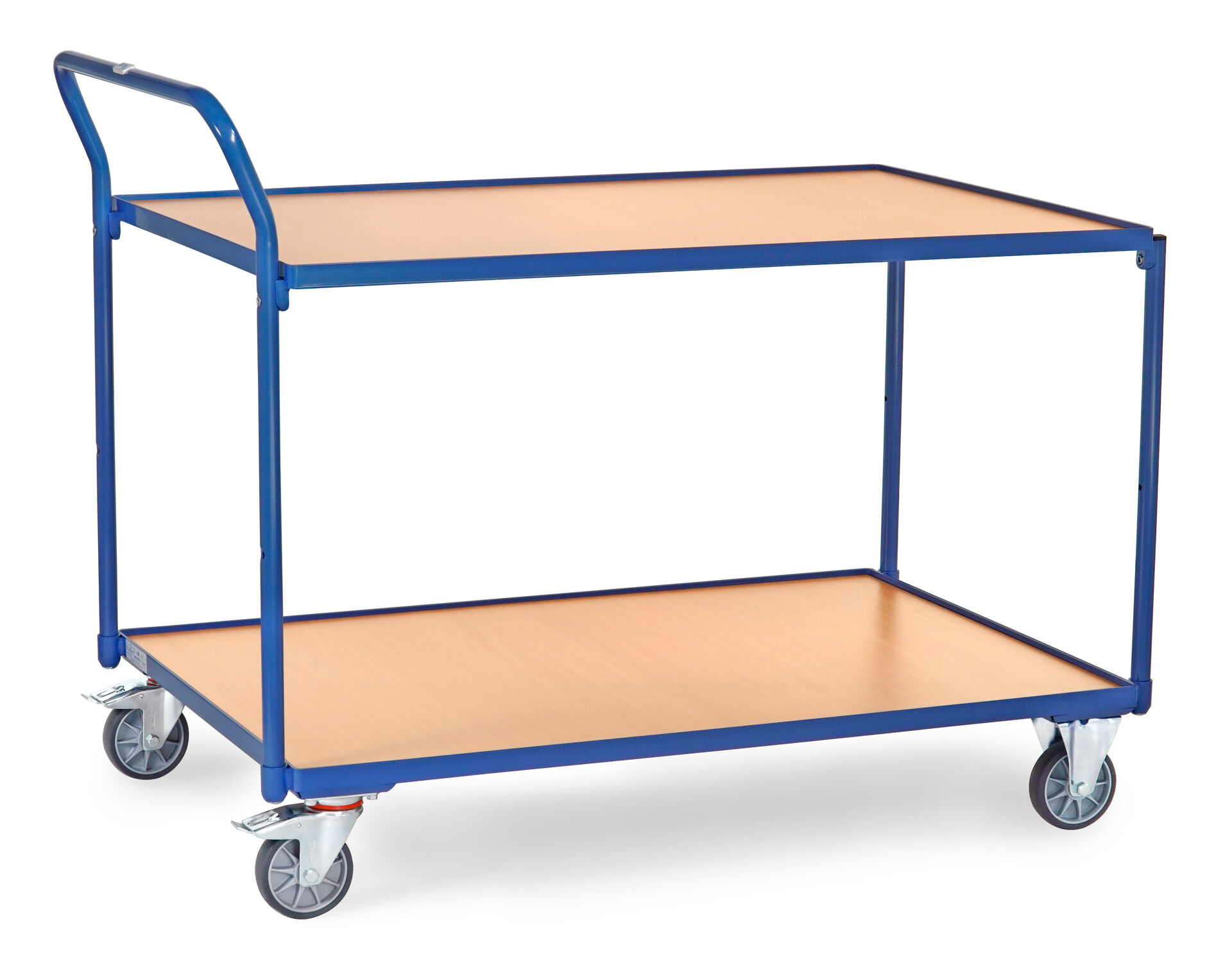 42643 Tischwagen, 1xSchiebegr.,2xLadef. 1336x811 mm u. TPE-Rädern 125 mm