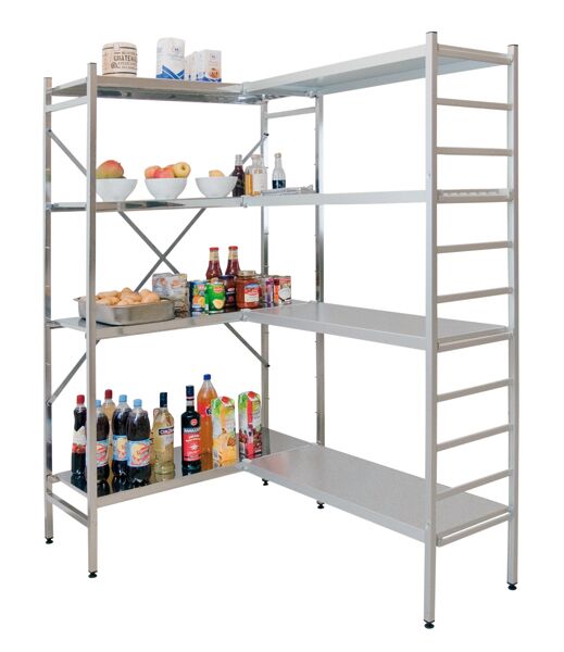 Zusatz-Fachboden für Lebensmittelregal, 800 x 600 mm, Edelstahl, 150 kg