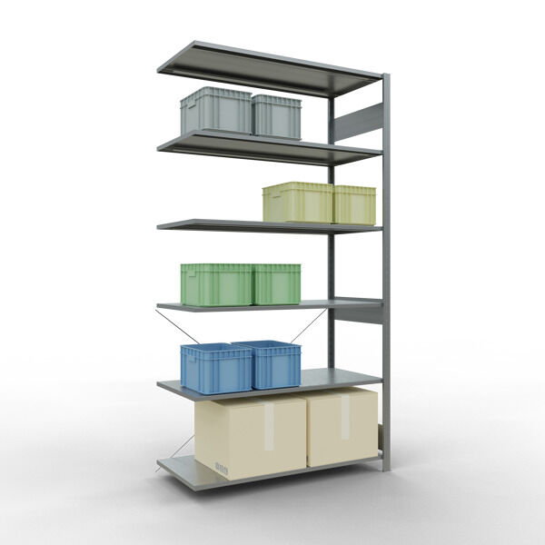 Stecksystem Anbauregal - 2500x1300x600 mm, Typ  150 kg