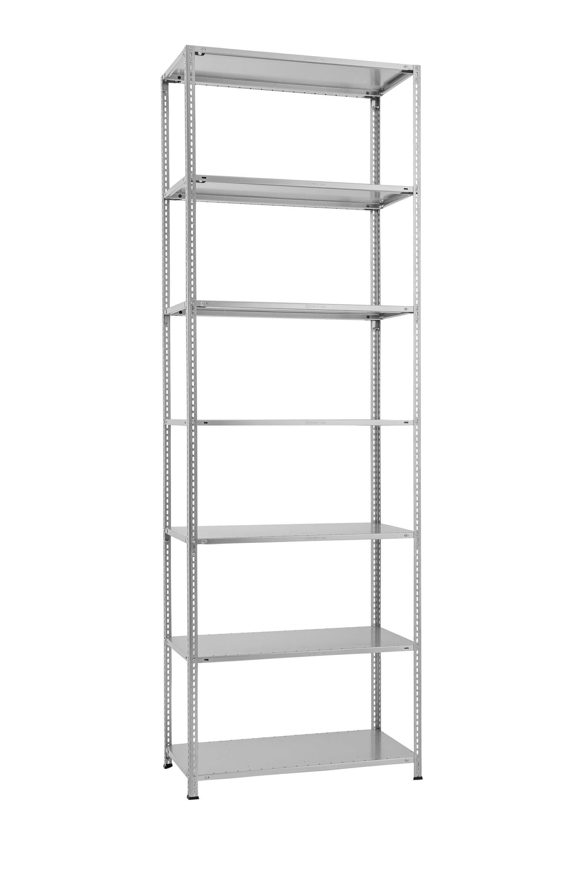Grundregal, Fachbodenregal Schraubsystem MULTIplus150, 3000 x 1000 x 800 mm (HxBxT), verzinkt, 7 Fachböden