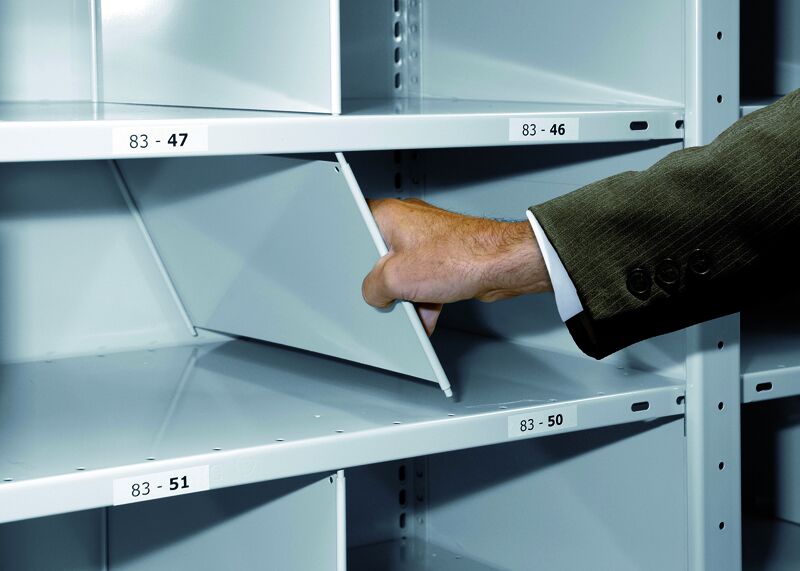 Stecktrennblech, 300 x 300 mm (T x H), verzinkt für MULTIplus250- und MULTIplus330-Fachböden