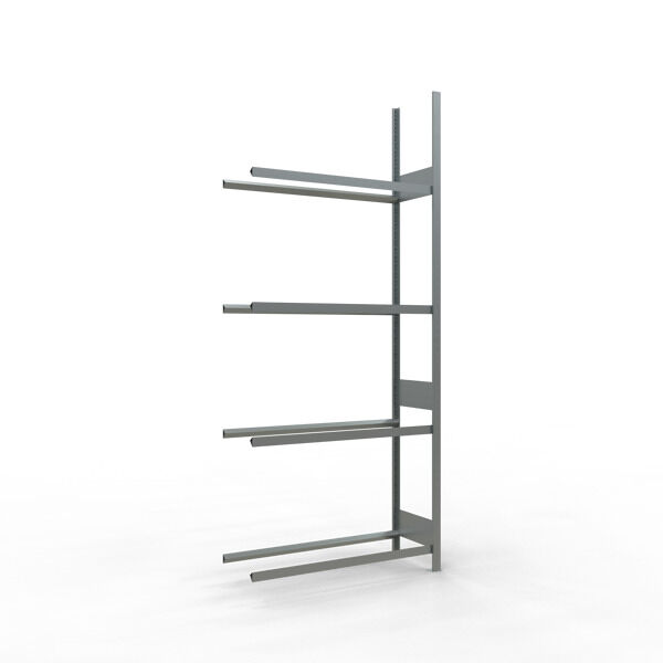 Anbauregal, Räder-/Reifenregal, 2750 x 1150 x 400 mm (HxBxT), verzinkt, 4 Lagerebenen á 150 kg Fachlast pro Ebene