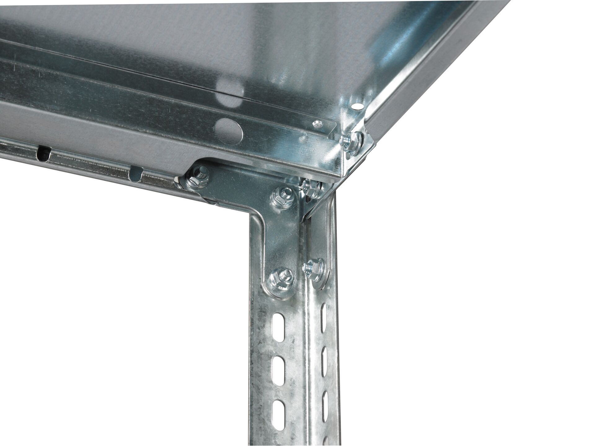 Grundregal, Fachbodenregal Schraubsystem MULTIplus250, 3000 x 1000 x 300 mm (HxBxT), verzinkt, 7 Fachböden