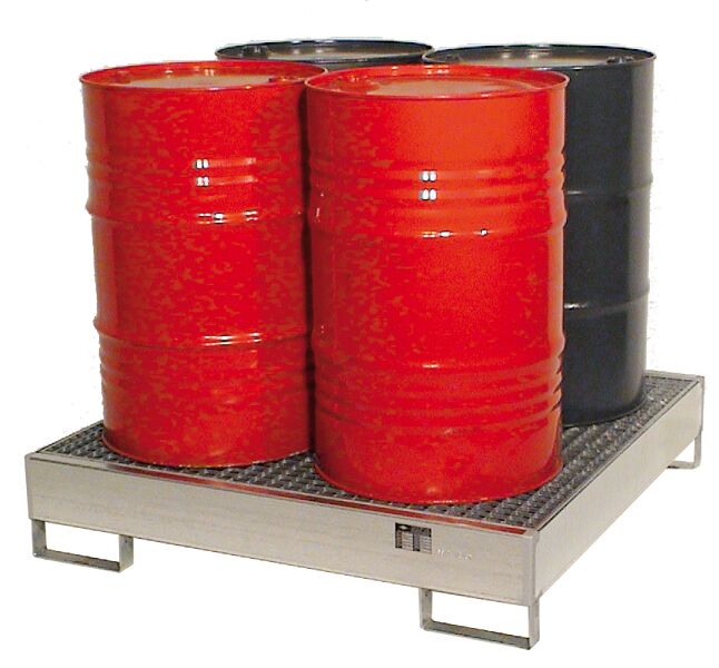 Fasspalette 345 x 1240 x 800 mm, verzinkt, für 2 Fässer