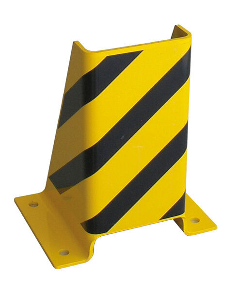 Rammschutzecke U-Form, H = 400 mm, Öffnungsmaß 210 mm (HxBxT), gelb/schwarz