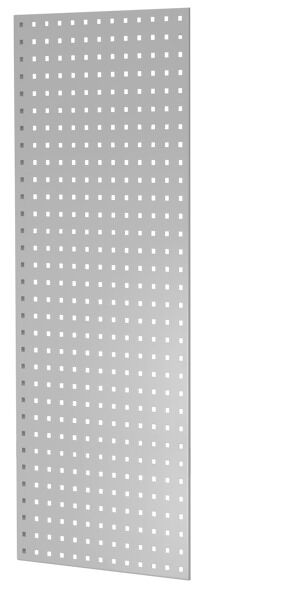 Lochplatten-Seitenblende, 90 x 1250 x 500 mm (H x T), RAL 7035 lichtgrau