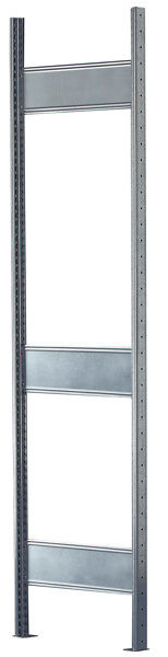 MULTIplus T-Profil-Rahmen 2500x400 mm, verzinkt, 3 Tiefenriegel, unmontiert