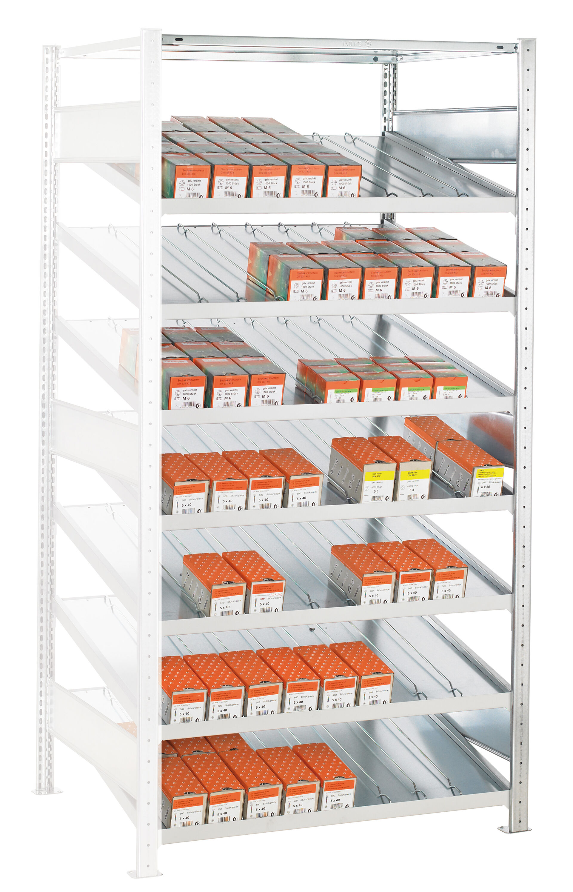 Kanban.AR. 2000x1300x800 mm - mit 8 Böden Multi-Plus Typ 150 kg