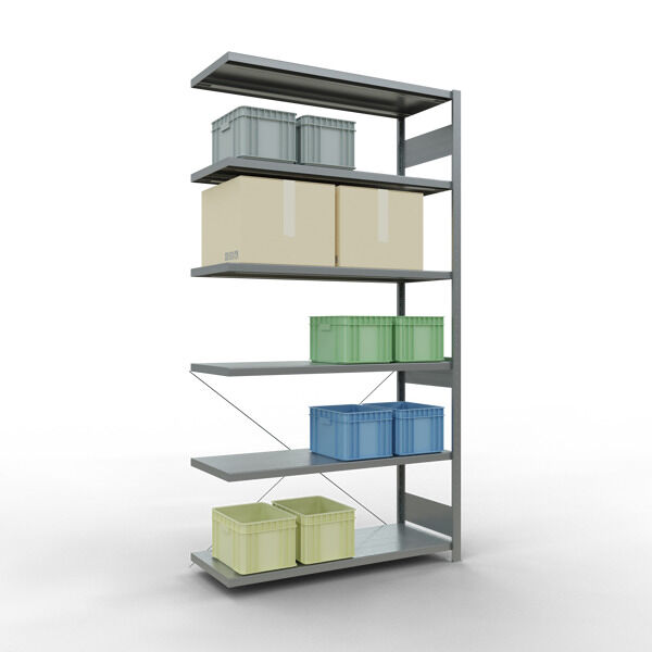 Stecksystem Anbauregal - 2500x1300x500 mm, Typ  250 kg