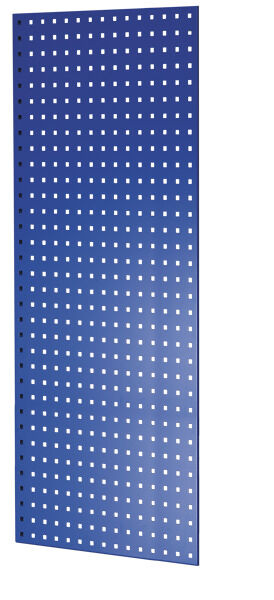 Lochplatten-Seitenblende, 90 x 1300 x 600 mm (H x T), RAL 5010 enzianblau