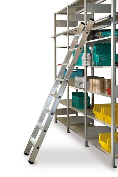 Aluminium-Regalleiter, einhängbar, Arbeitshöhe ca. 2,80 m
