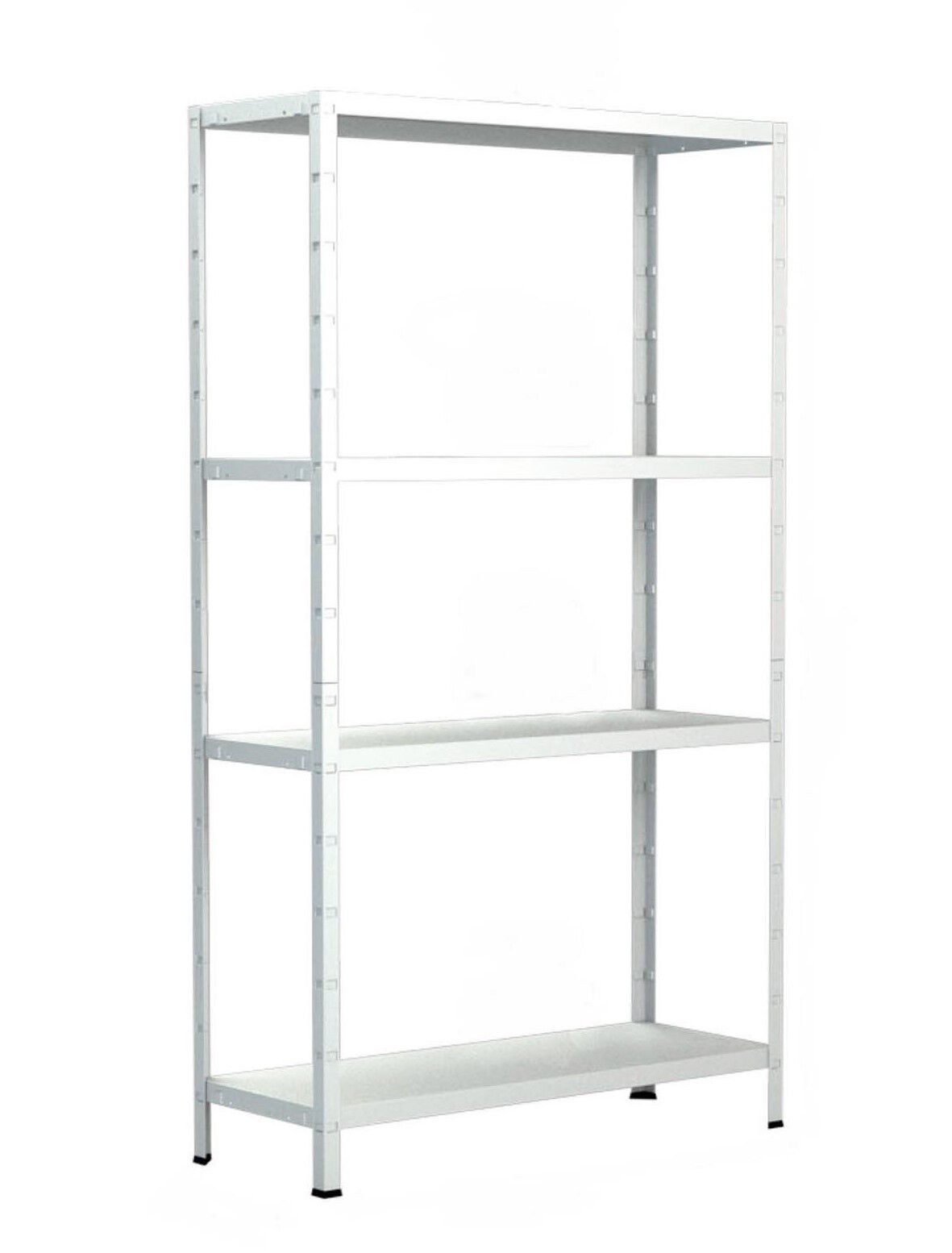 Steckregal 180x60x40 cm (HxBxT), 4 PowerMAX Fachböden, 60 Kg Tragkraft pro Boden, weiß