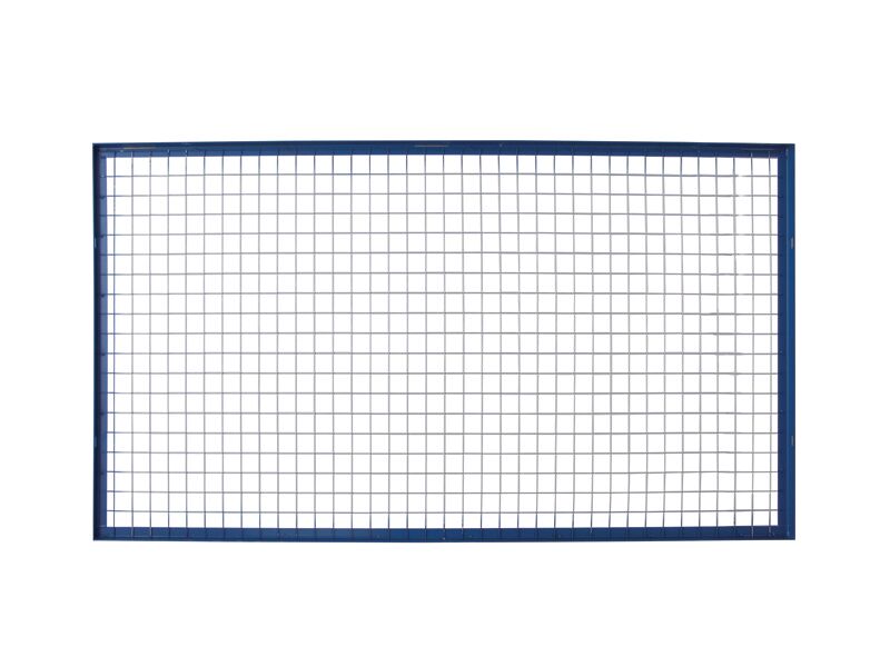 Palettenregal-Drahtgitter-Rückwand für S610-M18, 1500 x 2225 mm (H x B), blau/verzinkt, 50 x 50 mm Maschenweite