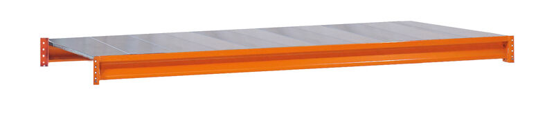 Zusatzebene mit Stahlpaneelen, W 100, 1785 x 1200 mm, orange/verzinkt, Fachlast 557 kg