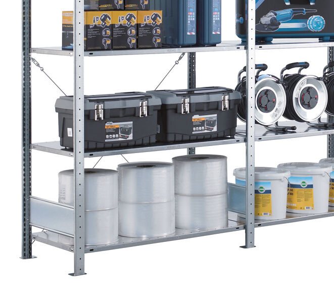 MULTIplus Fachbodenregal Stecksystem-Set 2.000x3.000x600 mm HxBxT, verzinkt