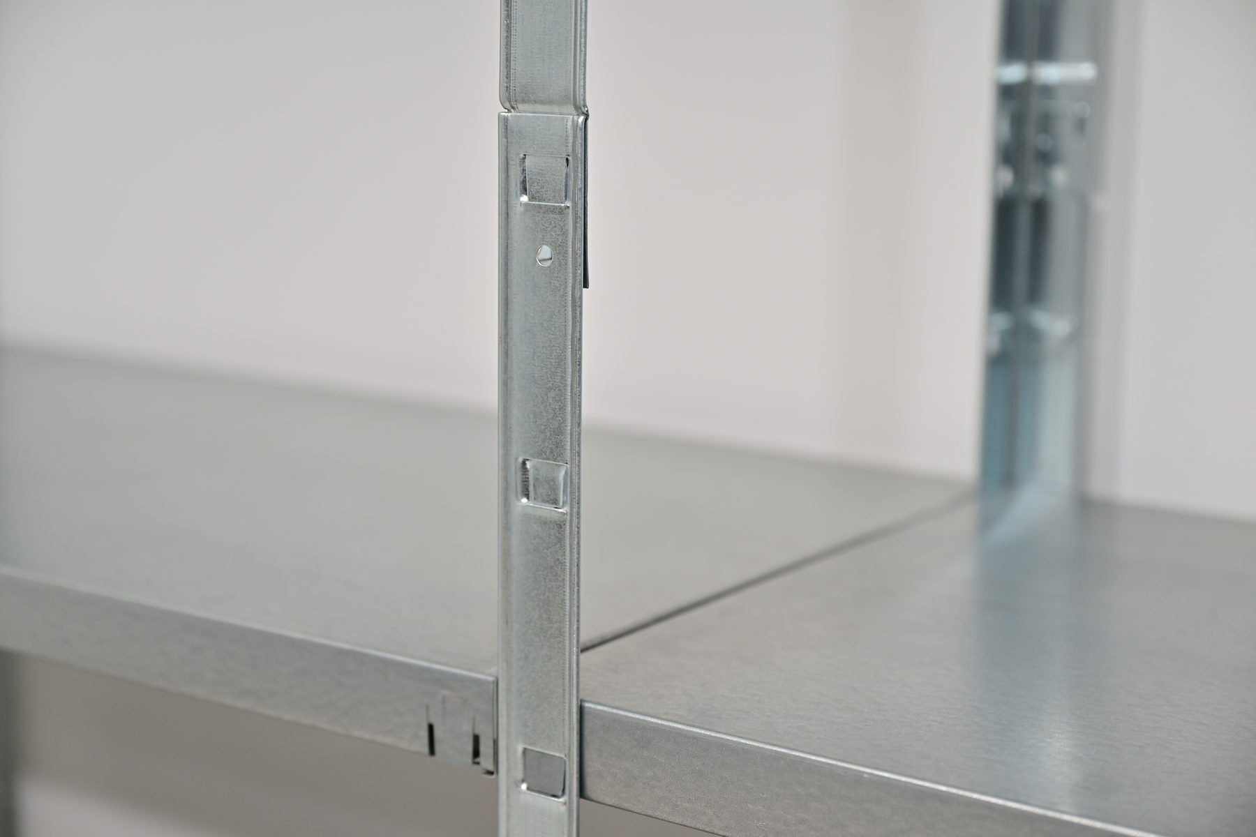 Steckregal Grund- und 2 Anbaufelder 230x280x50 cm (HxBxT), 18 PowerMAX Fachböden, 85 Kg Tragkraft, verzinkt