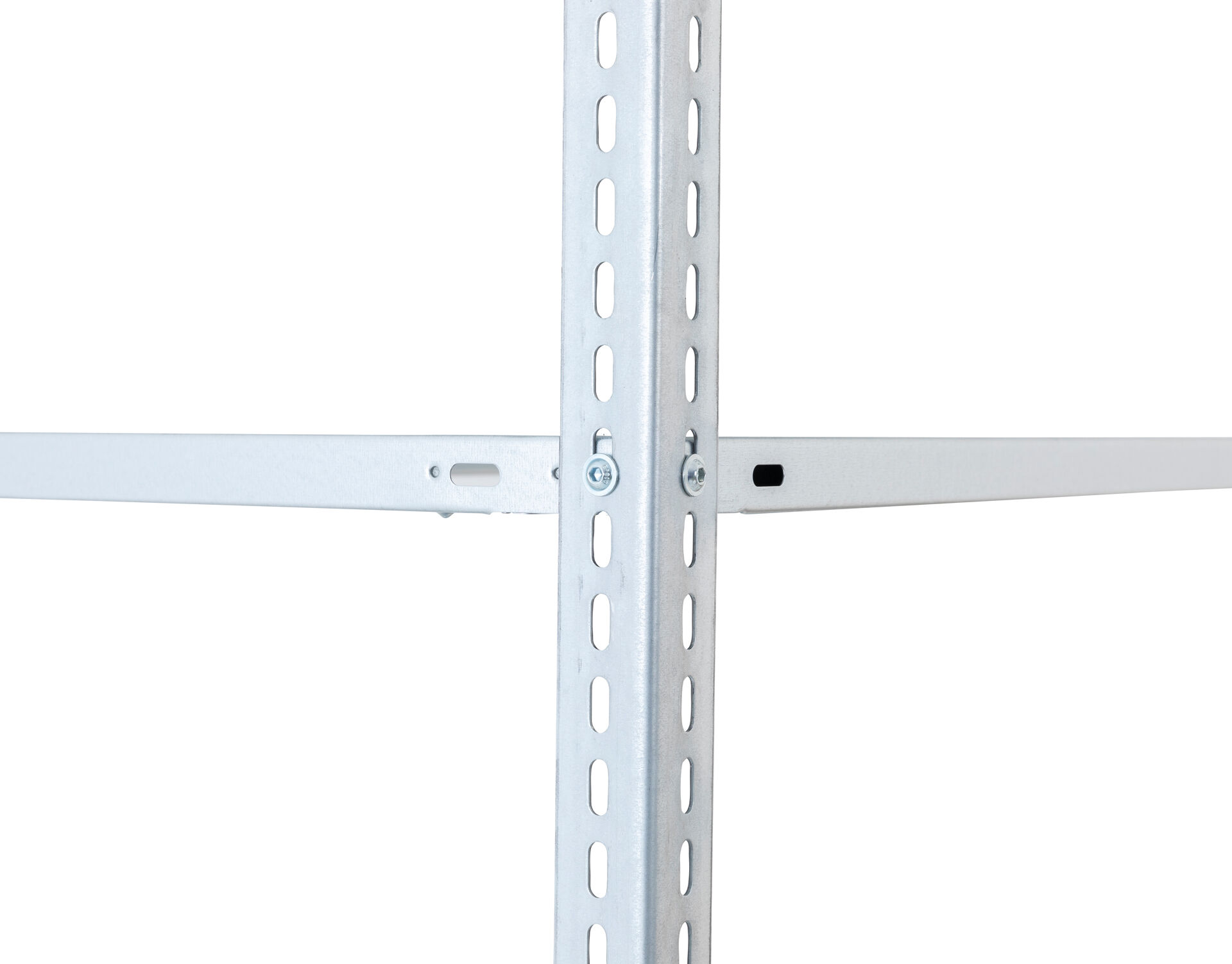 Anbauregal, Fachbodenregal Schraubsystem MULTIplus250, 2000 x 750 x 300 mm (HxBxT), verzinkt, 5 Fachböden