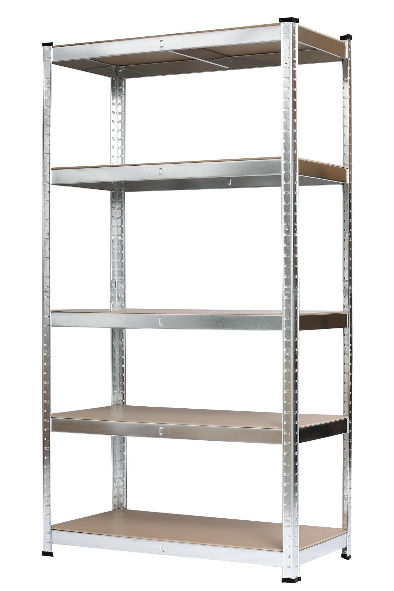 Stecksystem-Schwerlastregal - 5 MDF Böden 180x120x40 cm (HxBxT), verzinkt