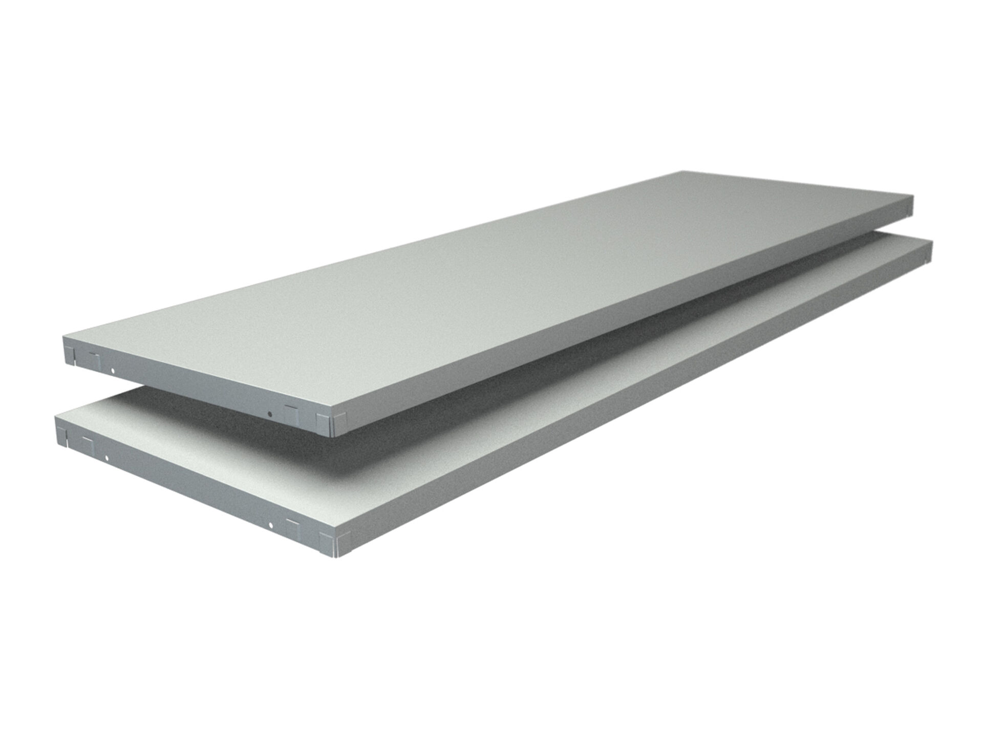 2 PowerMax Fachböden, Stecksystem, 120x40 cm (BxT), weiß