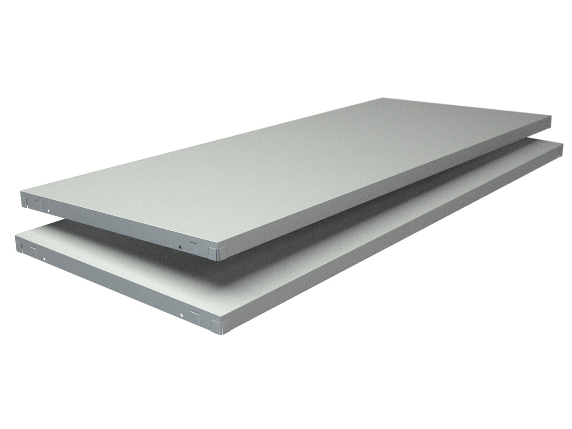 2 PowerMax Fachböden, Stecksystem, 120x50 cm (BxT), weiß