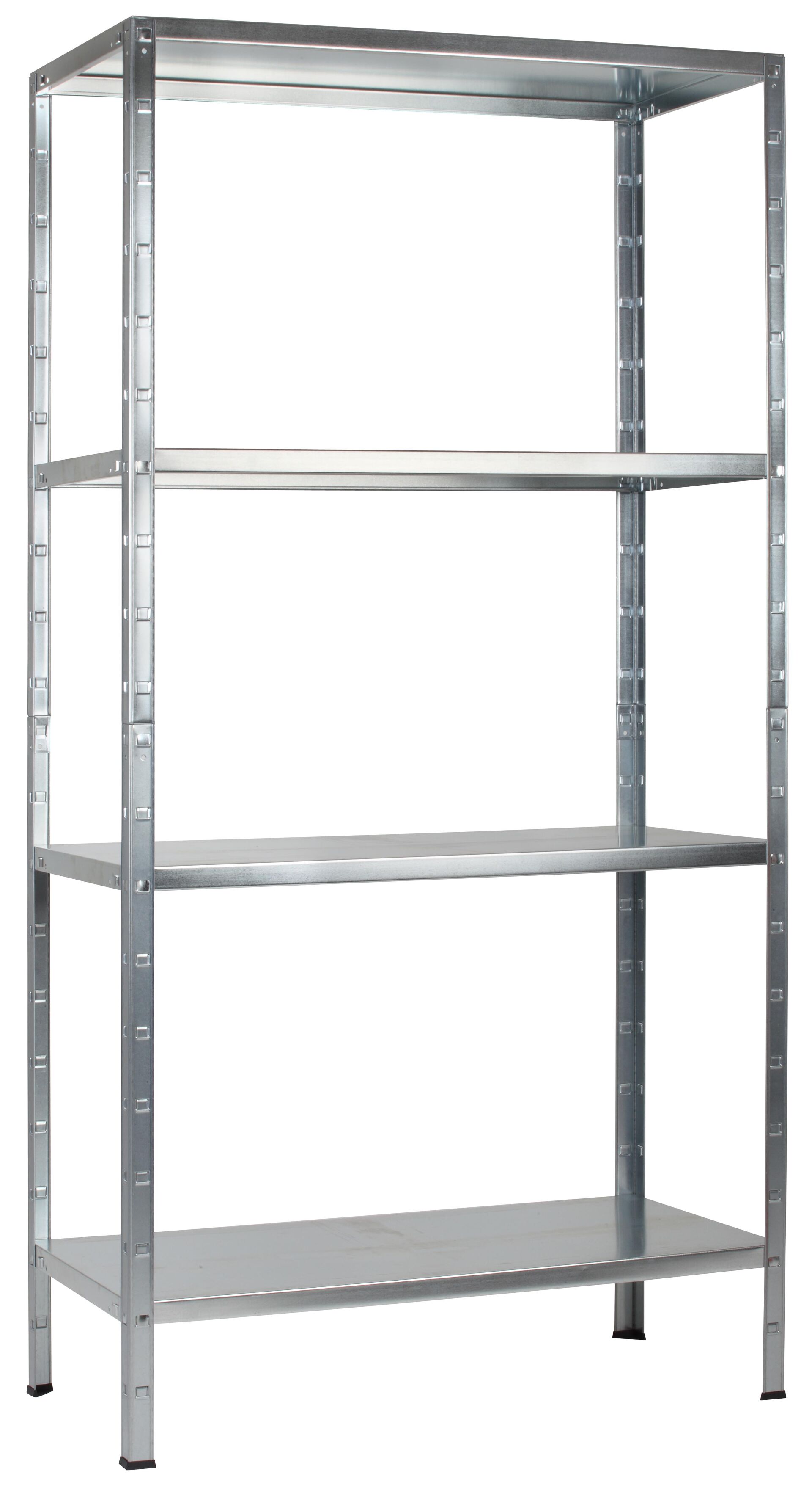 Steckregal 180x100x50 cm (HxBxT), 4 PowerMAX Fachböden, 85kg Tragkraft pro Boden, verzinkt